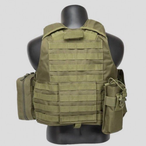 Тактический разгрузочный жилет «5 / пять карманов» с подсумками Tactical Molle Plate Carrier для съемных бронепластин в Миассе